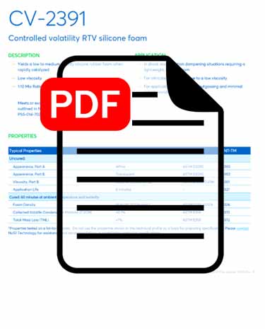 Controlled Volatility RTV Silicone Foam (CV-2391)